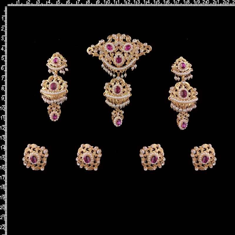Aderezo de valenciana 211,fuxia, oro