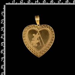 MEDALLON CORAZON MARCO OLAS, ORO VIEJO
