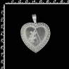 MEDALLON CORAZON MARCO OLAS, PLATEADO VIEJO