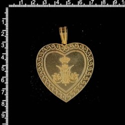 MEDALLON CORAZON MARCO LÍNEA, ORO