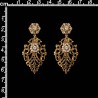 Pendientes 16324, cristal, oro viejo.