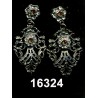 Pendientes 16324, topacio, plateado viejo.